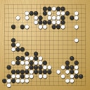 Board position at the end of game WAGC 2000 - Round 7 - Game 6: Leon Matoh vs Charles Matthews