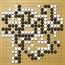 Board position at the end of game WAGC 2000 - Round 8 - Game 8: Sentoku Unten vs Staffan Baecklund