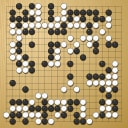 Board position at the end of game WAGC 2001 - Round 1 - Game 8: Audris Kuras vs Cesar Sanchez