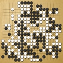 Board position at the end of game WAGC 2001 - Round 1 - Game 2: Patric Grueter vs Antoine Roche
