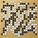 Board position at the end of game WAGC 2001 - Round 2 - Game 4: Geng-Yang Cai vs Choon-Huat Lee