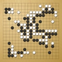 Board position at the end of game WAGC 2001 - Round 2 - Game 5: Rafael Santos vs Franz-Josef Dickhut