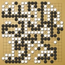 Board position at the end of game WAGC 2001 - Round 3 - Game 4: Zhiqi Yu vs Yuxiang Lin