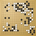 Board position at the end of game WAGC 2001 - Round 4 - Game 5: Audris Kuras vs Thomas Heshe