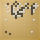 Board position at the end of game WAGC 2001 - Round 4 - Game 3: Edward Kim vs Velimir Kuhar
