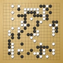 Board position at the end of game WAGC 2001 - Round 4 - Game 1: Supakit Charoenkul vs Moriei Kanazawa