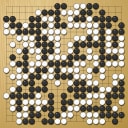 Board position at the end of game WAGC 2001 - Round 4 - Game 2: Yee-Hsun Wang vs Keun-t`ae Ko