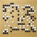 Board position at the end of game WAGC 2001 - Round 5 - Game 2: Alexej Lazarev vs Moriei Kanazawa