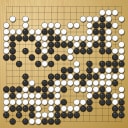 Board position at the end of game WAGC 2001 - Round 5 - Game 4: Fernando Aguilar vs Zhiqi Yu