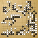 Board position at the end of game WAGC 2001 - Round 5 - Game 9: Jan Bogaerts vs Steve Kim