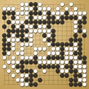 Board position at the end of game WAGC 2001 - Round 5 - Game 7: Krzysztof Giedrojc vs Diana Koszegi