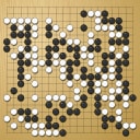 Board position at the end of game WAGC 2001 - Round 5 - Game 6: Laurent Heiser vs Edward Kim