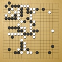 Board position at the end of game WAGC 2001 - Round 6 - Game 10: Brian Gallagher vs Patric Grueter