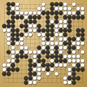 Board position at the end of game WAGC 2001 - Round 6 - Game 5: Edward Kim vs Yuxiang Lin