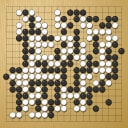 Board position at the end of game WAGC 2001 - Round 6 - Game 8: Leonid Entin vs Desmond Cann