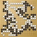 Board position at the end of game WAGC 2001 - Round 6 - Game 4: Yee-Hsun Wang vs Diana Koszegi