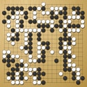 Board position at the end of game WAGC 2001 - Round 7 - Game 10: Cristian Lopez vs Patric Grueter