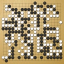 Board position at the end of game WAGC 2001 - Round 7 - Game 6: Edward Kim vs Franz-Josef Dickhut