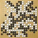Board position at the end of game WAGC 2001 - Round 7 - Game 2: Yee-Hsun Wang vs Moriei Kanazawa