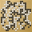 Board position at the end of game WAGC 2001 - Round 8 - Game 2: Dong-Ming Liu vs Moriei Kanazawa