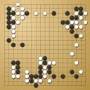 Board position at the end of game WAGC 2002 - Round 1 - Game 4: Lutz Franke vs Alexej Lazarev
