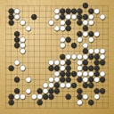 Board position at the end of game WAGC 2002 - Round 2 - Game 1: Kasper Hornbaek vs Pong-il Ri