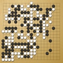 Board position at the end of game WAGC 2002 - Round 3 - Game 4: Emil Nijhuis vs Cheng-juei Yu