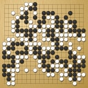 Board position at the end of game WAGC 2002 - Round 3 - Game 7: Kee-Soon Tiong vs Fan-Nian Kong