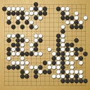 Board position at the end of game WAGC 2002 - Round 3 - Game 3: Victor Chow vs Leszek Soldan