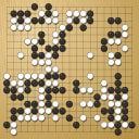 Board position at the end of game WAGC 2002 - Round 3 - Game 1: Yiming Guo vs Li Fu