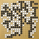 Board position at the end of game WAGC 2002 - Round 4 - Game 2: Cristian Pop vs Maleun-Saem Hong