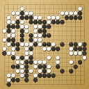Board position at the end of game WAGC 2002 - Round 4 - Game 7: Kai-Yun Liu vs Gert Schnider