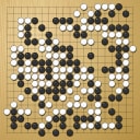 Board position at the end of game WAGC 2002 - Round 5 - Game 1: Maleun-Saem Hong vs Li Fu