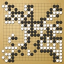 Board position at the end of game WAGC 2002 - Round 5 - Game 9: Tovonony Razafindrabe vs Jean Brauch