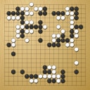 Board position at the end of game WAGC 2002 - Round 6 - Game 6: Kasper Hornbaek vs Pal Balogh