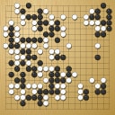Board position at the end of game WAGC 2002 - Round 6 - Game 1: Yasuro Kikuchi vs Li Fu