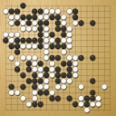 Board position at the end of game WAGC 2002 - Round 7 - Game 7: Fan-Nian Kong vs Lutz Franke
