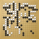 Board position at the end of game WAGC 2002 - Round 7 - Game 9: Kai-Yun Liu vs Rodrigo Caceres-Perez