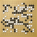 Board position at the end of game WAGC 2002 - Round 7 - Game 1: Li Fu vs Hosuk Yi