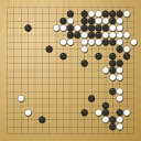 Board position at the end of game WAGC 2002 - Round 7 - Game 3: Yasuro Kikuchi vs Gert Schnider