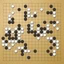 Board position at the end of game WAGC 2002 - Round 8 - Game 5: Erik Ekholm vs Emil Nijhuis