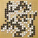 Board position at the end of game WAGC 2004 - Round 1 - Game 1: Diana Koszegi vs Laurent Heiser