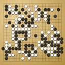 Board position at the end of game WAGC 2004 - Round 1 - Game 7: Gionata Soletti vs Peter Jadron
