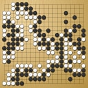 Board position at the end of game WAGC 2004 - Round 1 - Game 2: Gustav Fahl vs Shiba Shaw