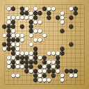 Board position at the end of game WAGC 2004 - Round 1 - Game 3: Paul Edwards vs Janusz Kraszek