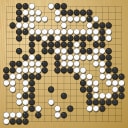 Board position at the end of game WAGC 2004 - Round 2 - Game 10: Dimas Cabre vs Rosa-Maria Gomar