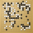 Board position at the end of game WAGC 2004 - Round 3 - Game 4: Abel Rakotoarisoa vs Geert Groenen