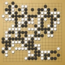 Board position at the end of game WAGC 2004 - Round 3 - Game 3: Leon Matoh vs Dmytro Yatsenko