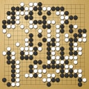 Board position at the end of game WAGC 2004 - Round 3 - Game 7: Zhiyi-Benson Lai vs Narendra Sowal