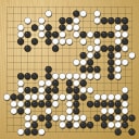 Board position at the end of game WAGC 2004 - Round 4 - Game 3: Choon-Huat Lee vs Ling-Ying Tong